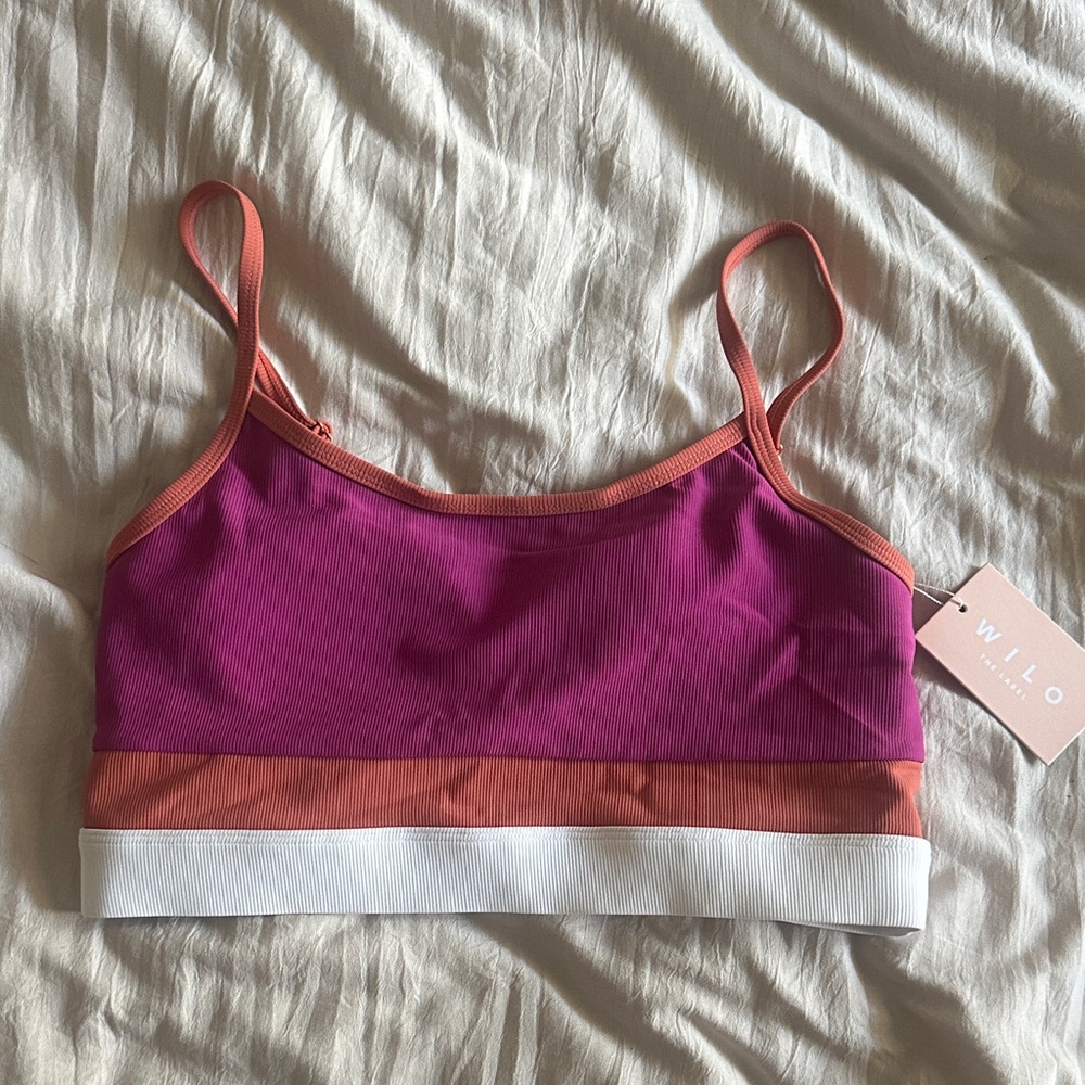 Wilo Women's Vibrant Sports Bra - Pink and Orange
